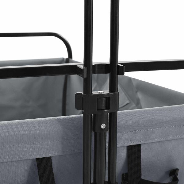 Сгъваем Ръчен Тролей Сив 89 x 63 x 96 см