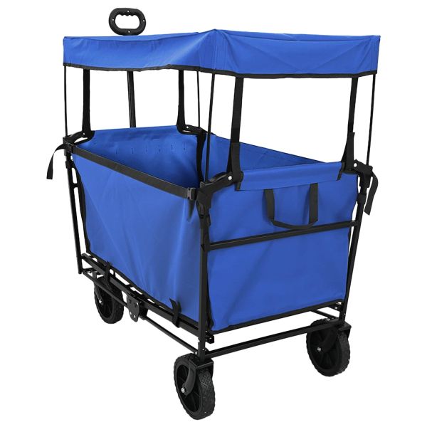 Сгъваем Ръчен Тролей Черно 105 x 56.5 x 116 см Оксфордска Тъкан