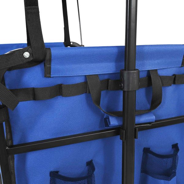 Сгъваем Ръчен Тролей Черно 105 x 56.5 x 116 см Оксфордска Тъкан