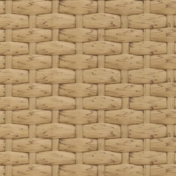 Комплект градински дивани 2 pcs Естествен Полиротан и стомана