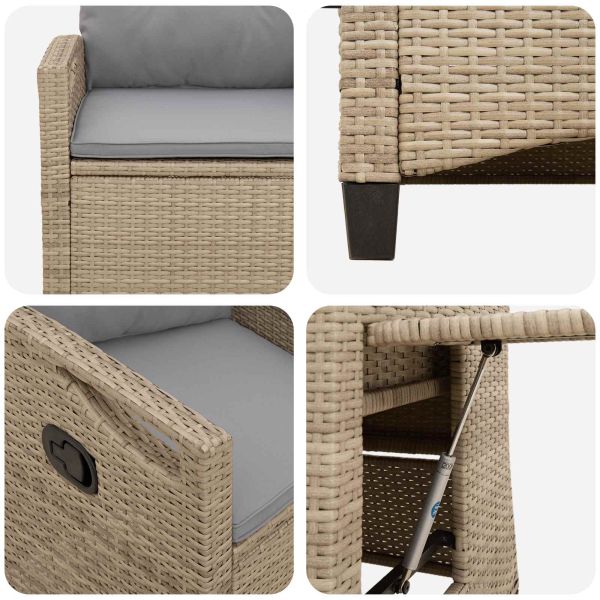 Лежанки за градина 56 x 60 x 112 см стомана