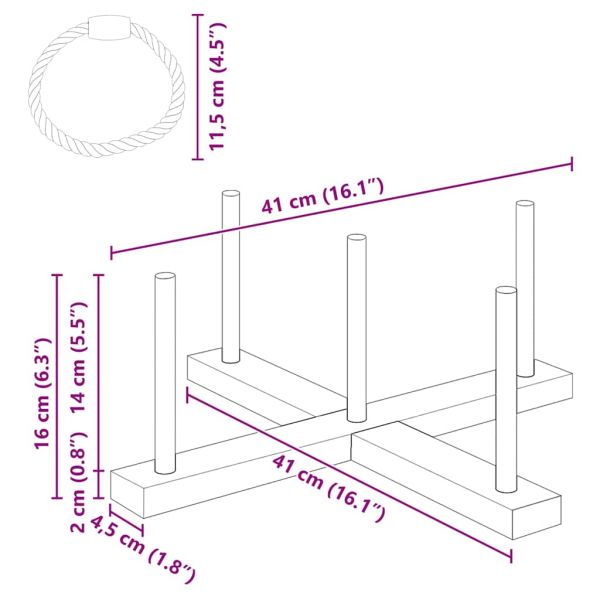 Комплект за игра с пръстени Природа и Червено 41 x 41 x 16 см