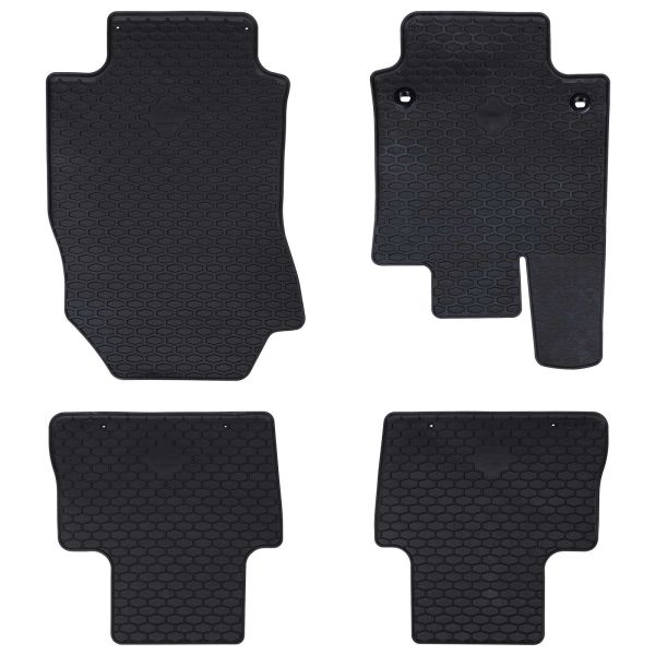 Автомобилен килим 4 pcs Черно Каучук