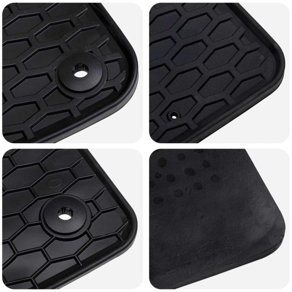 Автомобилен килим 4 pcs Черно Каучук