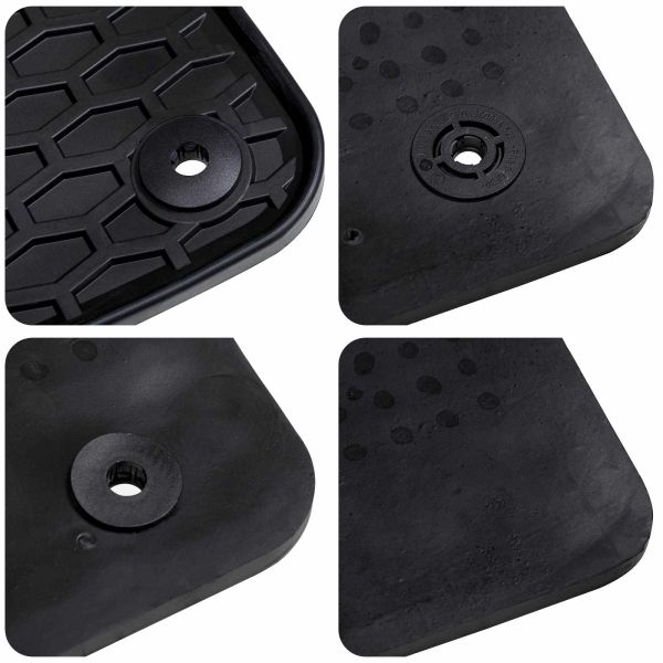 Автомобилен килим 4 pcs Черно Каучук