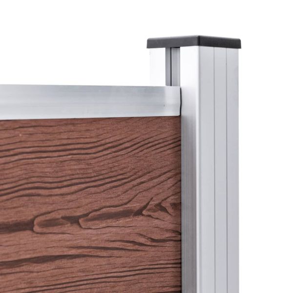 Градинска ограда, WPC, 180x105 см, кафява