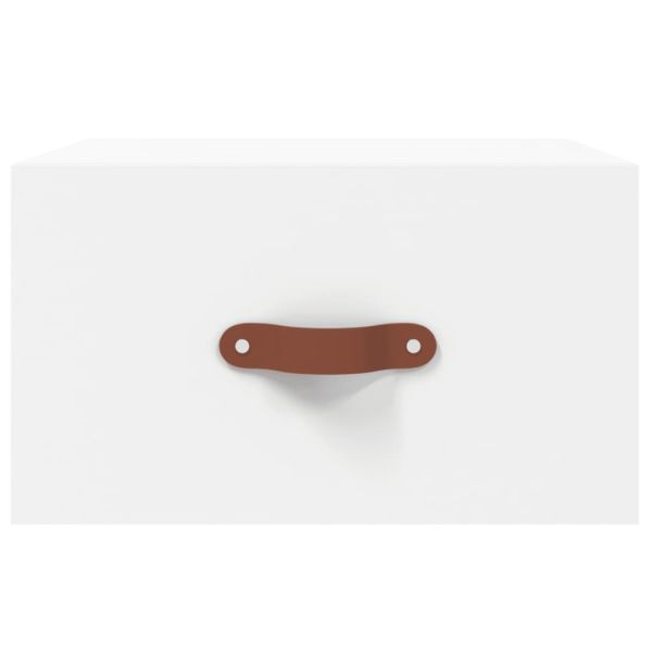 Нощни шкафчета за стенен монтаж, 2 бр, бели, 35x35x20 см