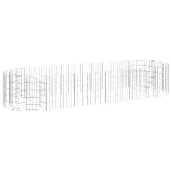 Габион повдигната леха, поцинковано желязо, 300x100x50 cм