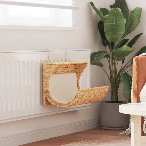 Котешко легло с възглавница, воден хиацинт, 37x20x20 см