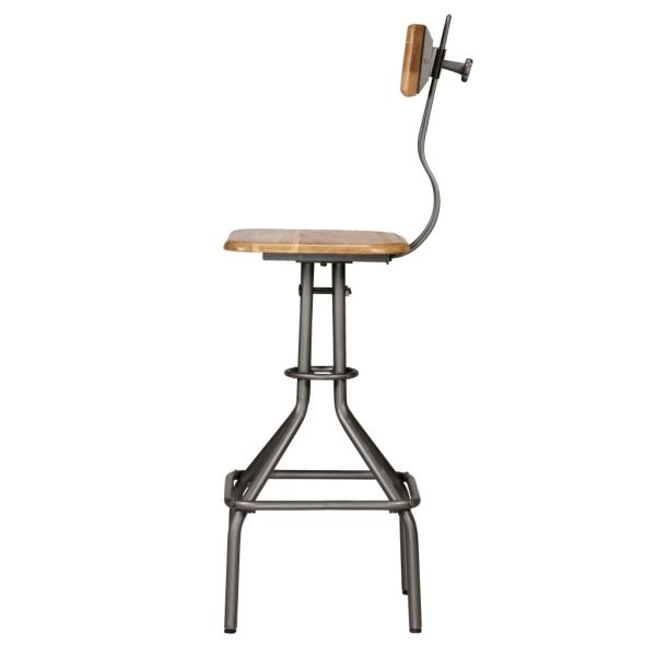 Бар столове, 2 бр, регенерирана тикова дървесина масив