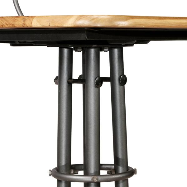 Бар столове, 2 бр, регенерирана тикова дървесина масив