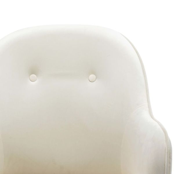 Люлеещ стол, кремавобял, кадифе