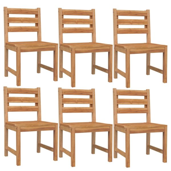 Градински трапезен комплект, 7 части, тиково дърво масив