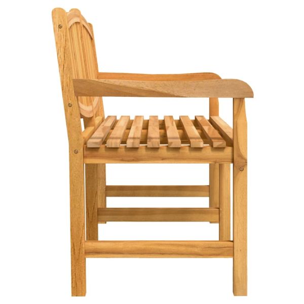 Градински трапезен комплект, 3 части, тиково дърво масив