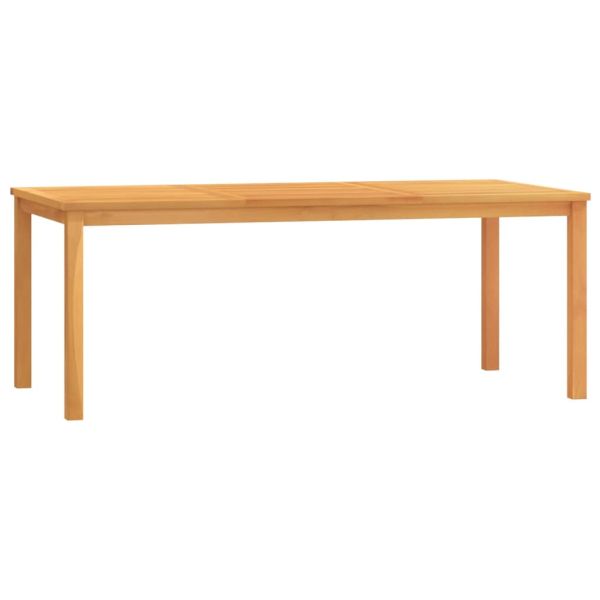 Градински трапезен комплект, 5 части, тиково дърво масив