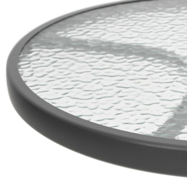 Градинска маса, Ø50x71 см, стомана, антрацит