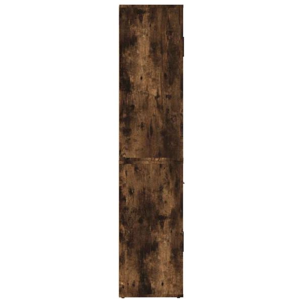 Висок шкаф, опушен дъб, инженерно дърво