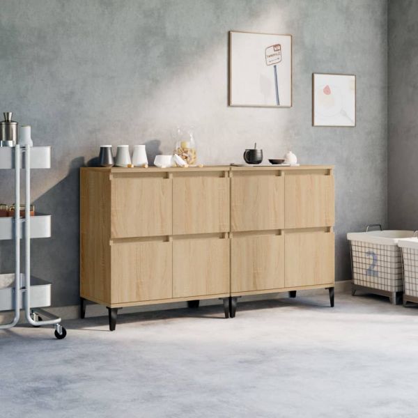 Сайдборд, 2бр, дъб сонома, 60x35x70 см, инженерно дърво
