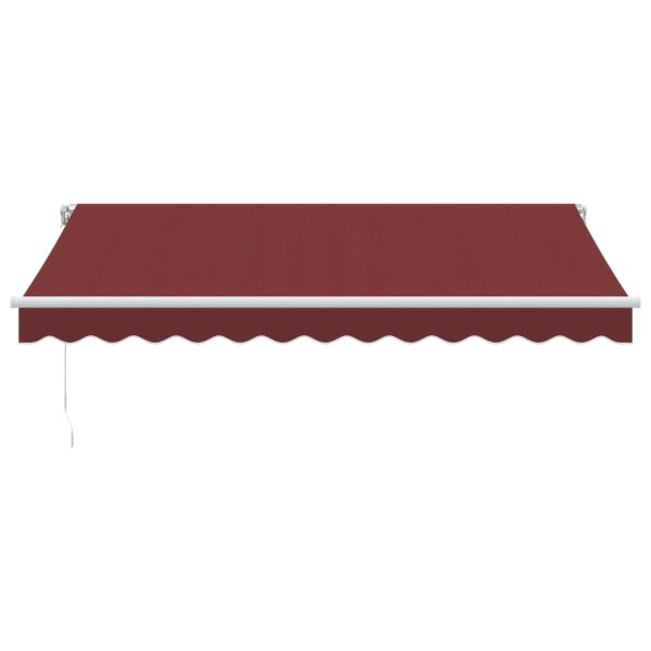Ръчно прибираща се тента, бордо, 350x250 см