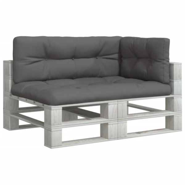 Палетни възглавници, 3 бр, антрацит, текстил