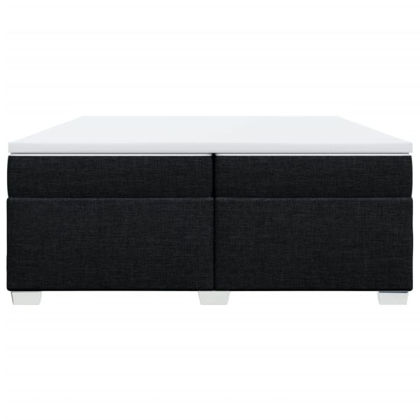 Боксспринг легло с матрак, черно, 200x200 см, плат