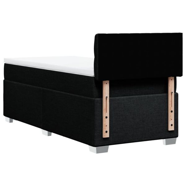 Боксспринг легло с матрак, черно, 100x200 см, плат