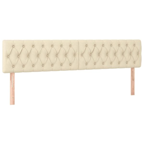 Османска легло с матраци, кремаво, 180x200 см, плат