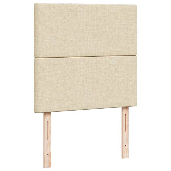 Османска легло с матраци, кремаво, 160x200 см, плат