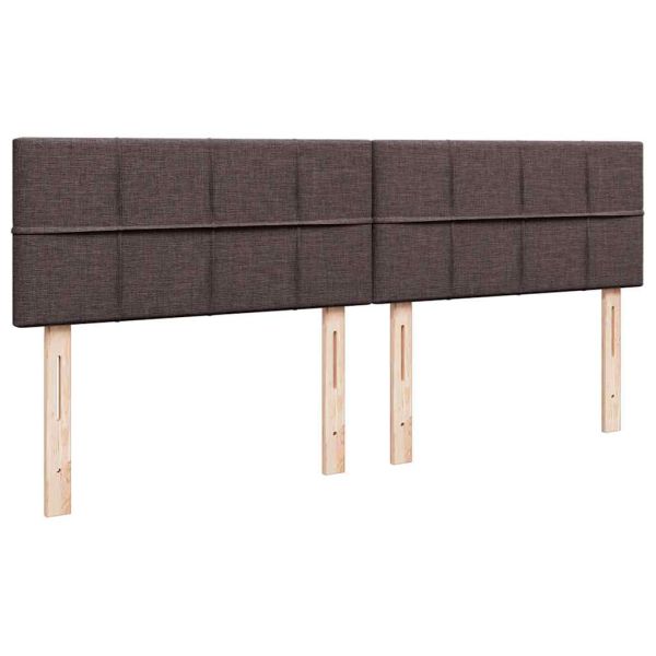 Османска легло с матраци, тъмнокафяво, 200x200 см, плат