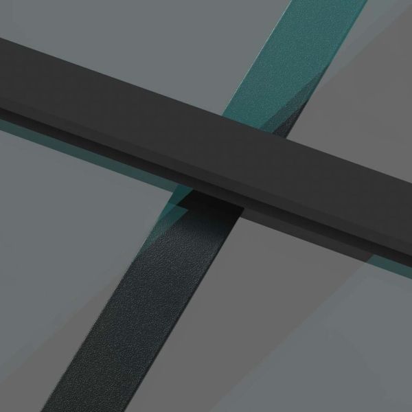 Плъзгаща се врата с обков 76x205 см Закалено стъкло&Алуминий