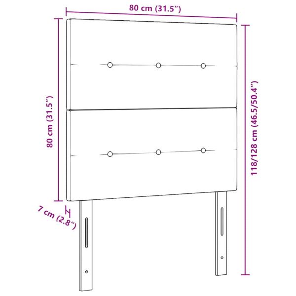 Облегалка за глава Светлосиво 80 cm Кадифе