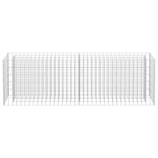 Габион повдигната леха, поцинкована стомана, 180x30x60 см