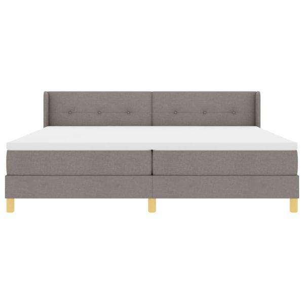 Легло с пружинирана основа Таупе 200 x 200 cm Полиестер