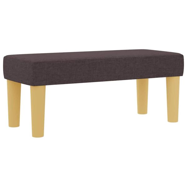 Легло с пружинирана основа Тъмнокафяв 100 x 200 cm текстил