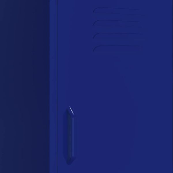 Шкаф за съхранение, нейви син, 42,5x35x101,5 см, стомана