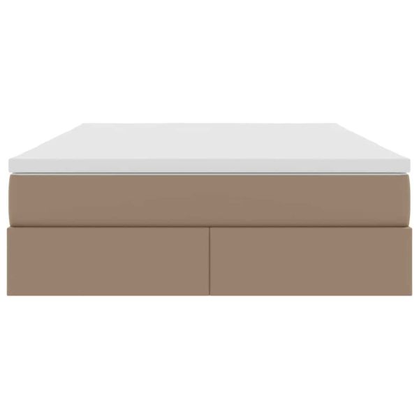 Легло с място за съхранение и матрак Капучино 140 x 190 cm