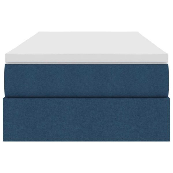 Легло с място за съхранение и матрак с матрак Синьо 90 x 200 cm