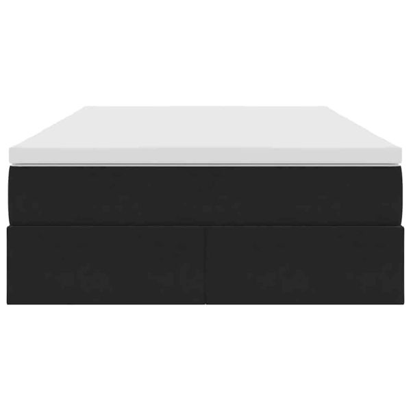 Легло с място за съхранение и матрак Черно 120 x 200 cm Кадифе