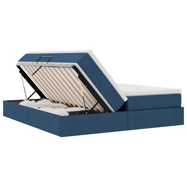 Легло с място за съхранение и матрак Синьо 180 x 200 cm