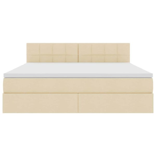 Легло с място за съхранение и матрак Кремав 180 x 200 cm