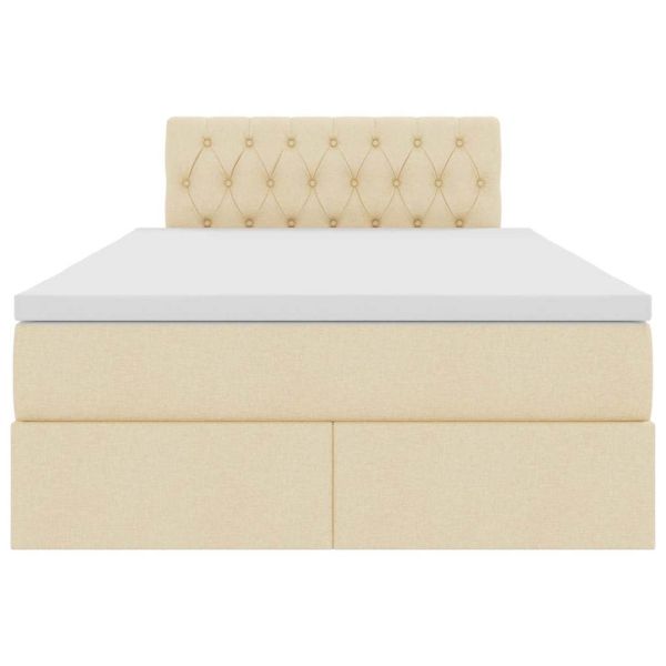 Легло с място за съхранение и матрак Кремав 120 x 200 cm