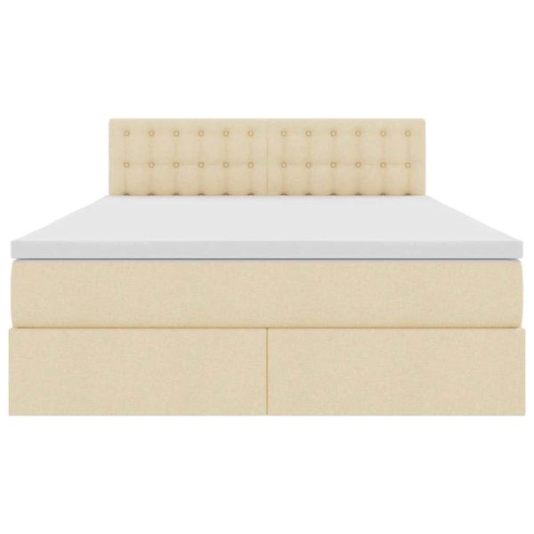 Легло с място за съхранение и матрак Кремав 140 x 200 cm