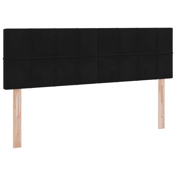 Легло с място за съхранение с матрак Черно 140 x 200 cm Кадифе