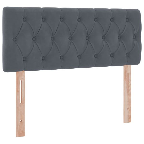 Легло с място за съхранение Тъмен сив 120 x 190 cm Кадифе