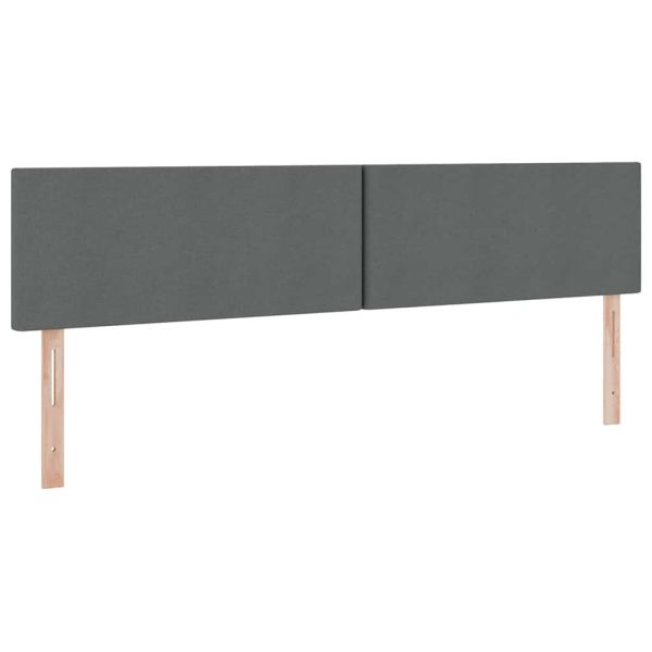 Легло с място за съхранение и LED с LED Тъмен сив 200 x 200 cm