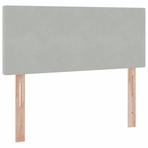 Легло с място за съхранение и LED с LED Светлосиво 120 x 190 cm