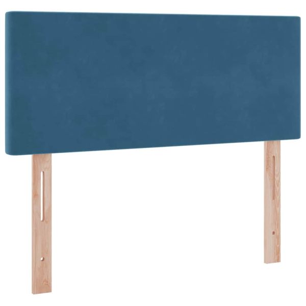 Легло с място за съхранение и LED Синьо 120 x 190 cm Кадифе