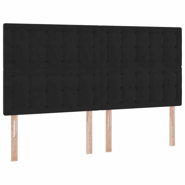Легло с място за съхранение Черно 180 x 200 cm Изкуствена