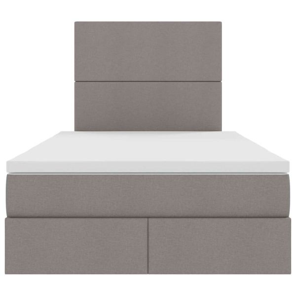 Легло с място за съхранение и матрак Таупе 120 x 200 cm