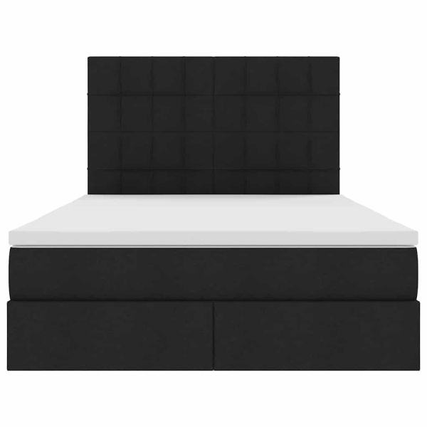 Легло с място за съхранение и матрак Черно 140 x 200 cm